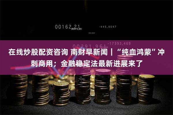 在线炒股配资咨询 南财早新闻｜“纯血鸿蒙”冲刺商用；金融稳定法最新进展来了