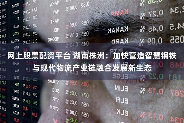 网上股票配资平台 湖南株洲：加快营造智慧钢铁与现代物流产